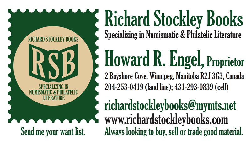 Richard Stockley Books
Specializing in Numismatic & Philatelic Literature